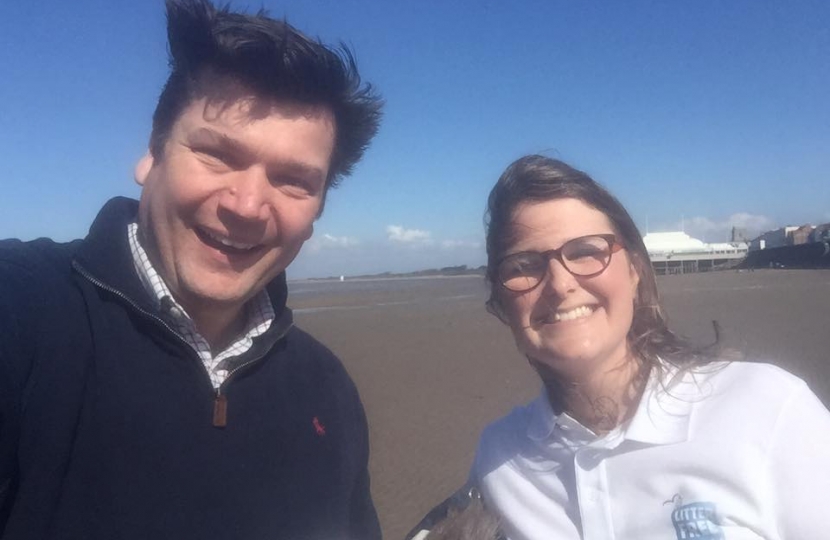 Burnham MP James Heappey with Harriet Yates-Smith