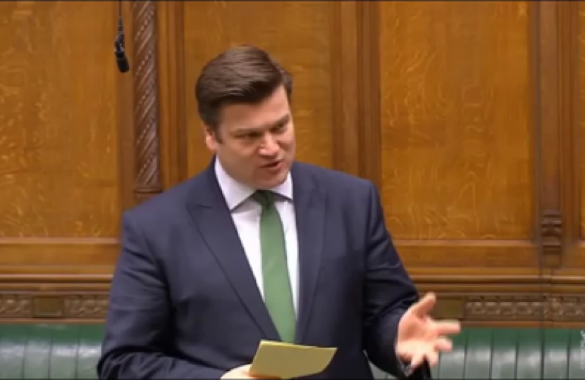 James speaking in Parliament 