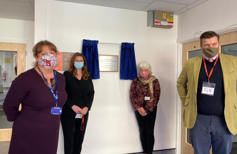 James Heappey at the opening of Strode College's new Media and Technology building 