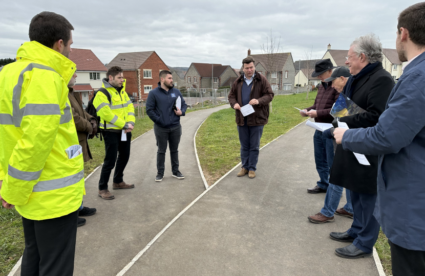 James Heappey and residents in Wells 