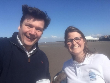 Burnham MP James Heappey with Harriet Yates-Smith