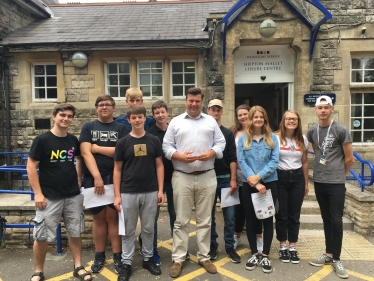 NCS students with James Heappey MP 