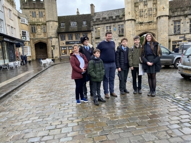 Wells climate activists with MP James Heappey 